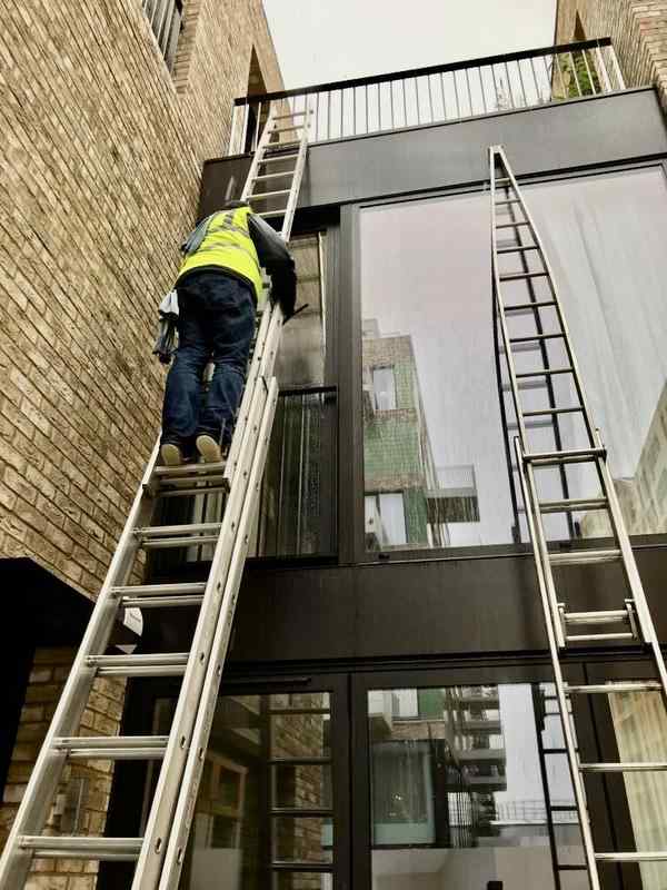 After builders window cleaning in Greenwich
